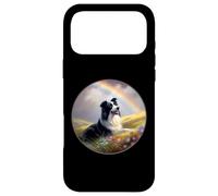Carcasa para iPhone 17 Pro MAX Border Collie Rainbow Bridge Pintura Conmemorativa de Perro Colorido