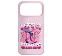 Carcasa para iPhone 17 Pro MAX Bota Cowboy Western Cowgirl Pink Leopard Let's Go Girls