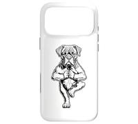 Carcasa para iPhone 17 Pro MAX Bóxer Yoga Cachorro Pogi Divertida Postura de árbol Vrikshasana