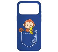 Carcasa para iPhone 17 Pro MAX Boys Girls Kids Pet Monkey Banana Lover in a Pocket