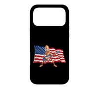 Carcasa para iPhone 17 Pro MAX Brainrot 4th July US Flag America Tung Sahur Electric Guitar