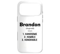 Carcasa para iPhone 17 Pro MAX Brandon Definición Guapo Humilde Honorable Disfraz Brandon