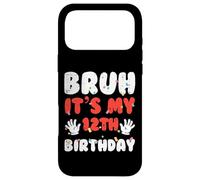 Carcasa para iPhone 17 Pro MAX Bruh It's My 12th Birthday Hands 12 Year Bday Boys Girls Kids