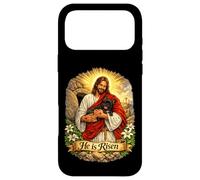 Carcasa para iPhone 17 Pro MAX Bulldog Francés Frenchie Él ha resucitado Resurrección de Pascua