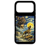 Carcasa para iPhone 17 Pro MAX Bulldog Francés Noche Estrellada Van Gogh Lindo Perro Aullando