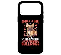 Carcasa para iPhone 17 Pro MAX Bulldog francés Raza de Perro Frechie Simplemente una Chica con un