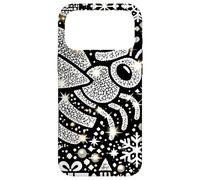 Carcasa para iPhone 17 Pro MAX Bumble Bee Christmas Themed Cute Bee Black & White Snowflake