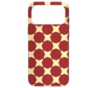 Carcasa para iPhone 17 Pro MAX Burgundy Yellow Circle Hexagon Art Deco Luxurious Pattern