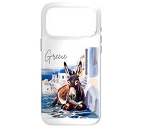 Carcasa para iPhone 17 Pro MAX Burro de la Isla Griega en el Pueblo Griego Tradicional Santorini
