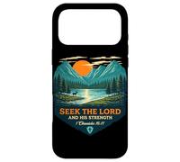 Carcasa para iPhone 17 Pro MAX Busca al Señor y su Fuerza 1 Crónicas 16:11 Cristiano