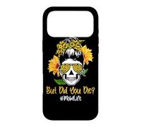 Carcasa para iPhone 17 Pro MAX But Did You Die Mom Life Skull Bandana Sunflower Lover