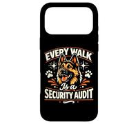 Carcasa para iPhone 17 Pro MAX Cada Paseo es una auditoría de Seguridad: Pastor alemán Divertido