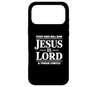 Carcasa para iPhone 17 Pro MAX Cada Rodilla Arqueará Jesús es Señor Lengua Confesar Cristiano
