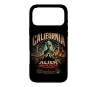 Carcasa para iPhone 17 Pro MAX California Alien Invasion Retro UFO UAP Extraterrestre