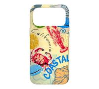 Carcasa para iPhone 17 Pro MAX California Coastal Seafood Collage Retro Beach Food Art
