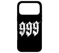 Carcasa para iPhone 17 Pro MAX Caligrafía gótica con número de ángel 999