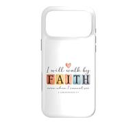 Carcasa para iPhone 17 Pro MAX Caminaré por Faith Christian Bible Verse Design