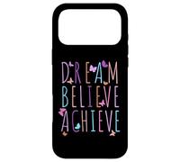 Carcasa para iPhone 17 Pro MAX Camisa de afirmación para niñas Butterfly Dream Believe Achieve