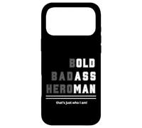 Carcasa para iPhone 17 Pro MAX Camiseta Bold Badass Heroman That's Just Who Old Guy