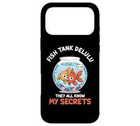 Carcasa para iPhone 17 Pro MAX Camiseta con Memes Fish Tank Delulu con Texto en inglés «Todos Saben mis Secretos»