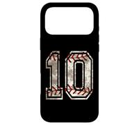 Carcasa para iPhone 17 Pro MAX Camiseta de béisbol número 10 Vintage desgastada