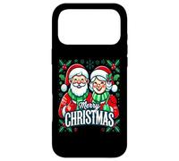 Carcasa para iPhone 17 Pro MAX Camiseta de Feliz Navidad - Feliz Linda Sra. Claus y Mr Claus