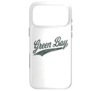 Carcasa para iPhone 17 Pro MAX Camiseta Deportiva clásica con Texto en inglés Green Bay Wisconsin Varsity Script