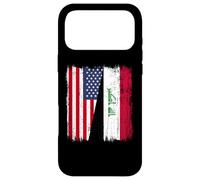 Carcasa para iPhone 17 Pro MAX Camiseta iraquí Americana con Media Bandera de Estados Unidos