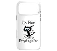 Carcasa para iPhone 17 Pro MAX Camiseta It's Fine I'm Fine Everything Is Fine for Men Cat Lover