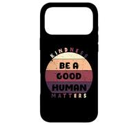 Carcasa para iPhone 17 Pro MAX Camiseta Retro Vintage Be A Good Human Kindness Matters para Mujeres y Hombres
