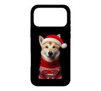 Carcasa para iPhone 17 Pro MAX Canaan - Perro con Sombrero de Papá Noel, Navidad, dueño, Amante, mamá, papá