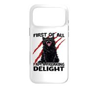 Carcasa para iPhone 17 Pro MAX Caos Duende Gato Negro tom zoomies Sarcasmo Gatos