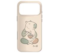 Carcasa para iPhone 17 Pro MAX Capybara Peaceful Zen Ramen Noodle Minimalista Sabi WABI