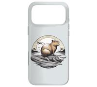 Carcasa para iPhone 17 Pro MAX Capybara Zen en cocodrilo - Regalo de Animales exóticos Divertido
