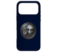 Carcasa para iPhone 17 Pro MAX Cara alienígena Realista detrás de Vidrio Sci Fi Extraterrestre