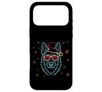 Carcasa para iPhone 17 Pro MAX Cara de Pastor alemán gráfico de Personajes de Invierno Rosa Obturador