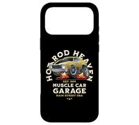 Carcasa para iPhone 17 Pro MAX Caricatura de Coche clásico de Hotrod Heaven Muscle Car Garage de EE. UU.