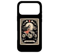 Carcasa para iPhone 17 Pro MAX Carta de Tarot The Dirty Girl ATV 4 Wheeler Skeleton Witchy Moon