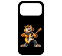 Carcasa para iPhone 17 Pro MAX Cartoon Tiger Rock Guitarrista Tocando Guitarra Eléc