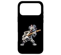 Carcasa para iPhone 17 Pro MAX Cartoon Zebra Tocando Guitarra Eléctrica Músico