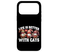 Carcasa para iPhone 17 Pro MAX Cat Dad GNOME Life Is Better with Cats Cute Valentines