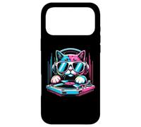 Carcasa para iPhone 17 Pro MAX Cat House DJ Record Techno EDM Música Cat Kitty DJ