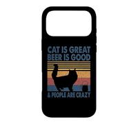 Carcasa para iPhone 17 Pro MAX Cat Is Great Beer Is Good & People Are Crazy Persian Cat