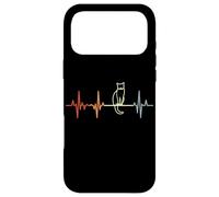 Carcasa para iPhone 17 Pro MAX Cat Pulse Line Vintage Look Cat Mom