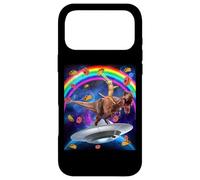 Carcasa para iPhone 17 Pro MAX Cat Riding Dinosaur Trex UFO Taco Donuts In Galaxy