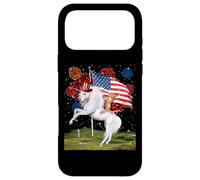 Carcasa para iPhone 17 Pro MAX Cat Unicorn 4th of July Patriotic American Flag Fireworks