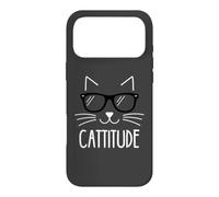 Carcasa para iPhone 17 Pro MAX Cattitude - Gatito Amante Divertido Gato Mamá Gatito Meme Gato Papá