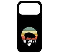 Carcasa para iPhone 17 Pro MAX Cerdo Mamá Mamá Granjero Granja Show Piglet Piggy Farming