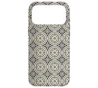 Carcasa para iPhone 17 Pro MAX Charcoal Grey Taupe Cream Polka Dots Circles Cells PatternCh