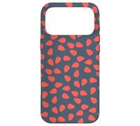 Carcasa para iPhone 17 Pro MAX Charcoal Navy Red Tear-Like Flame-Shaped Leaf Petals Pattern